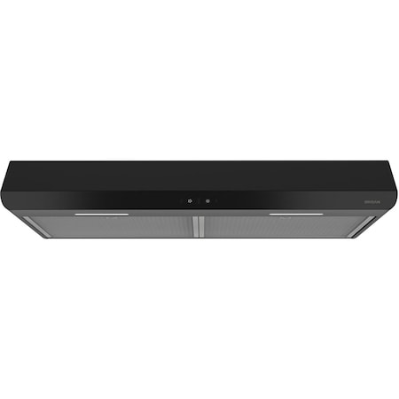 Broan-Nutone 30-Inch Convertible LED-Lit Under-Cabinet Range Hood with 300 CFM Blower, Black BKDB130BL